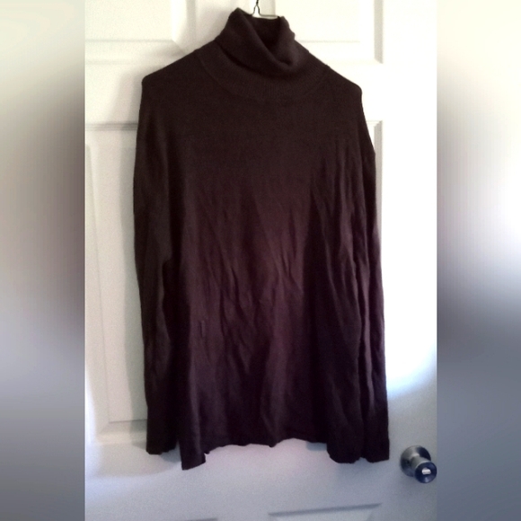 BCBGMaxAzria Dark Chocolate Belt Loop Vintage Turtleneck Tunic Sweater- Size:3X - Picture 1 of 5